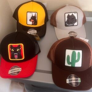 4 animal nature hat bundle trucker snapback dog cactus mesh headgear classics